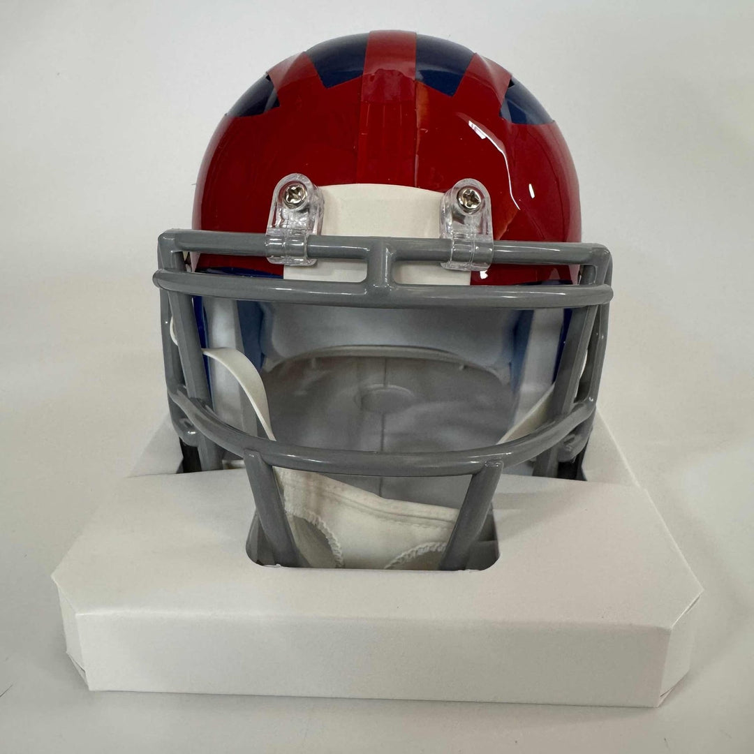 Autographed/Signed Lawrence Taylor Giants Alternate Mini Helmet BAS COA