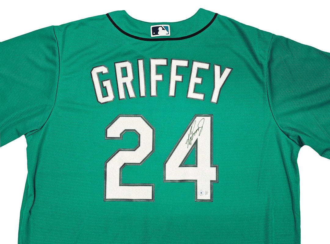 Seattle Mariners Ken Griffey Jr. Signed Teal Nike Jersey Size XL Beckett Wit