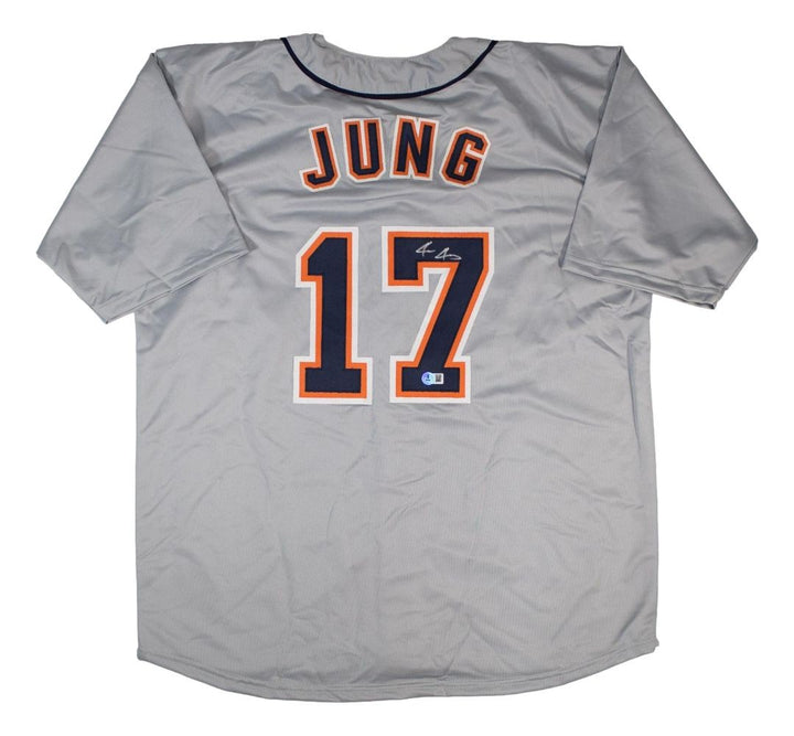 Jace Jung Detroit Signed Gray Baseball Jersey BAS