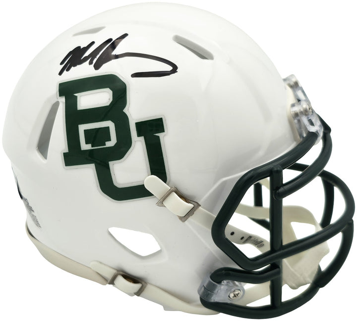 Mike Singletary Signed Baylor Bears White Speed Mini Helmet Beckett Witness