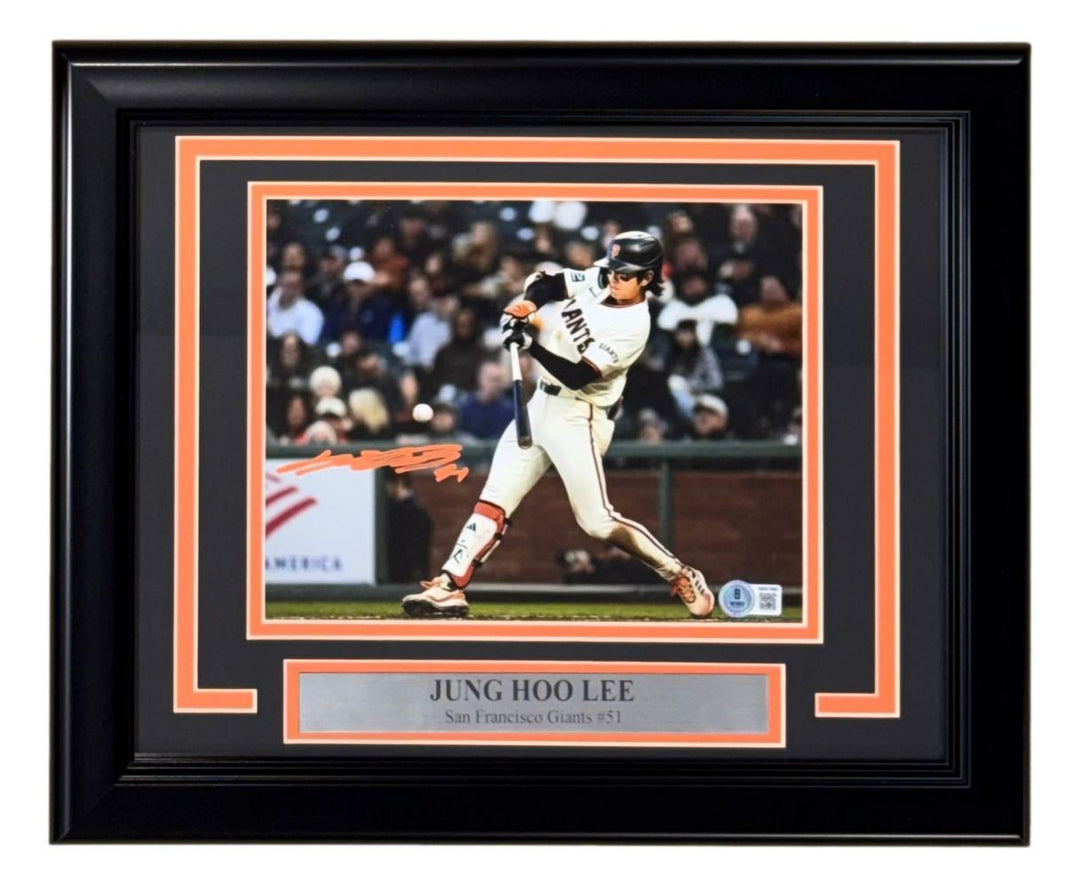 Jung Hoo Lee Signed Framed 8x10 San Francisco Giants Photo BAS