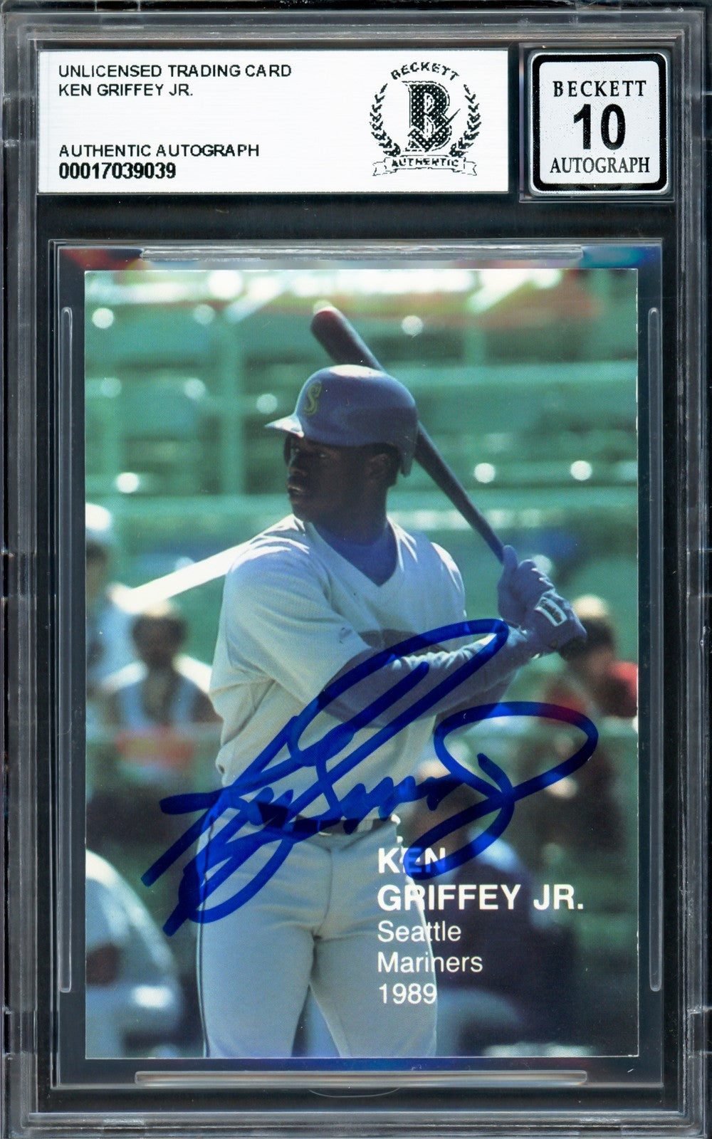 Ken Griffey Jr. Signed 1989 Rookies Superstars RC 2 Mariners Auto GM 10 Beckett