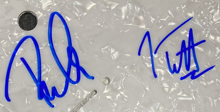 Joe Elliott Phil Collen Def Leppard Signed Gray Guitar Pick Guard JSA ITP