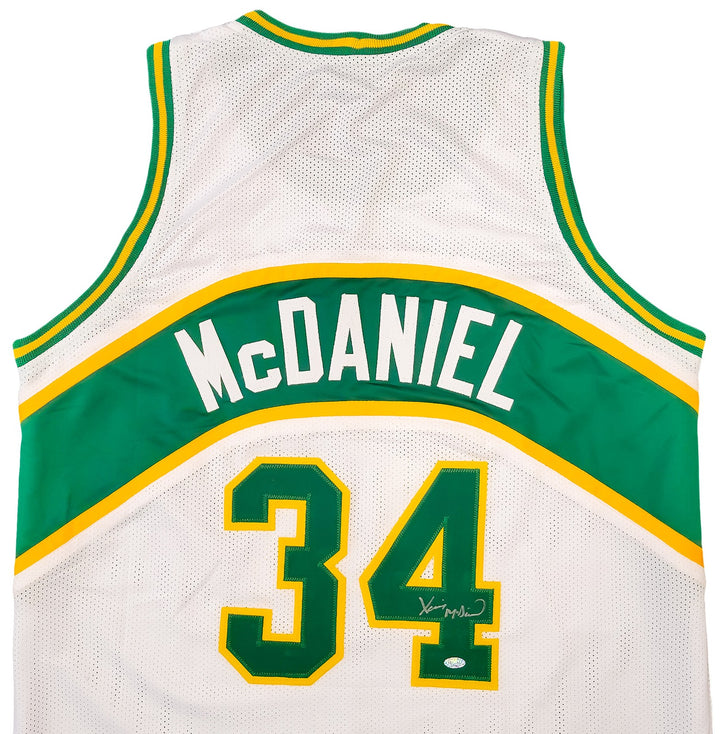 Seattle Supersonics Xavier McDaniel Autographed Signed White Jersey MCS Holo