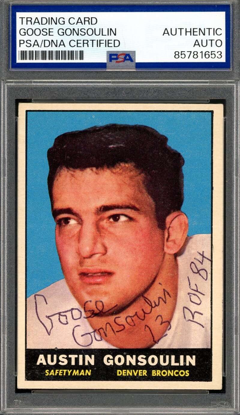 Goose Gonsoulin PSA DNA Vintage Signed 1961 Topps Rookie Autograph