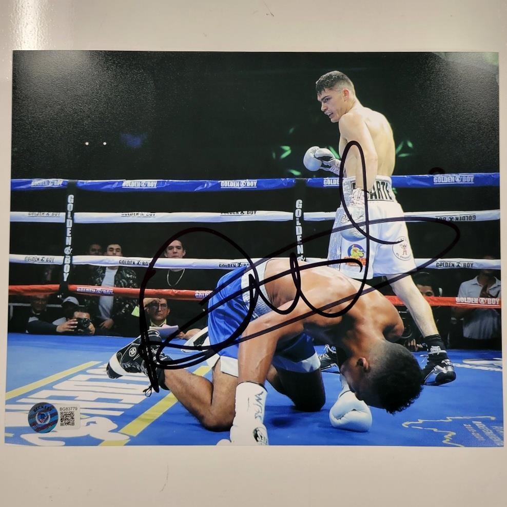 Oscar Duarte signed Boxing 8x10 photo #2 autograph ~ Beckett BAS Holo