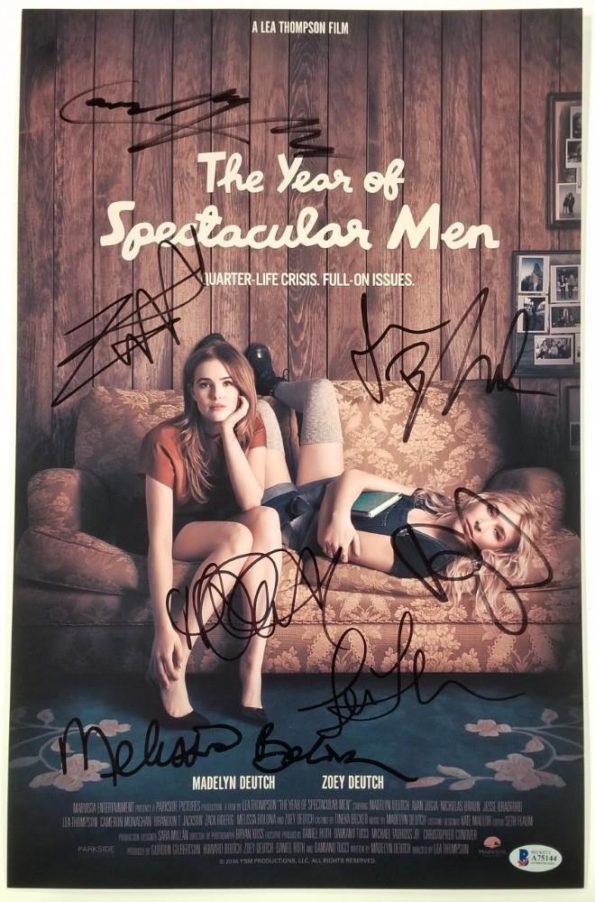 THE YEAR OF SPECTACULAR MEN (7) Signed 11x17 Photo Thompson #1~ Beckett BAS COA