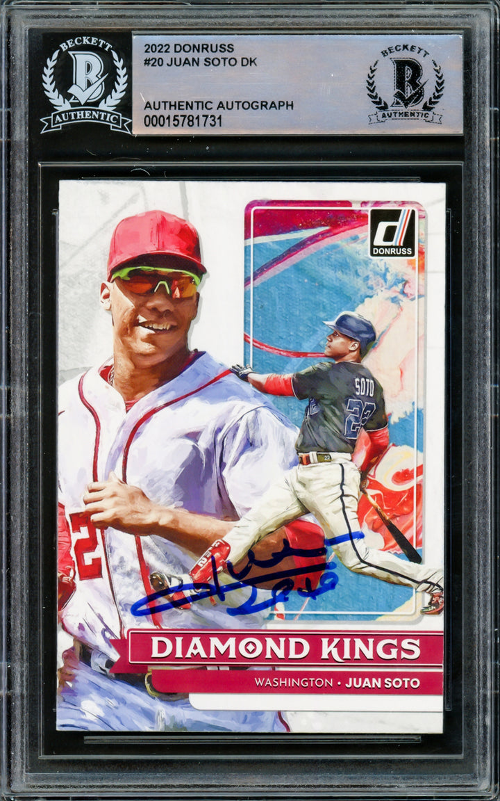 Juan Soto Autographed 2022 Donruss Diamond Kings Card Yankees Beckett #15781731