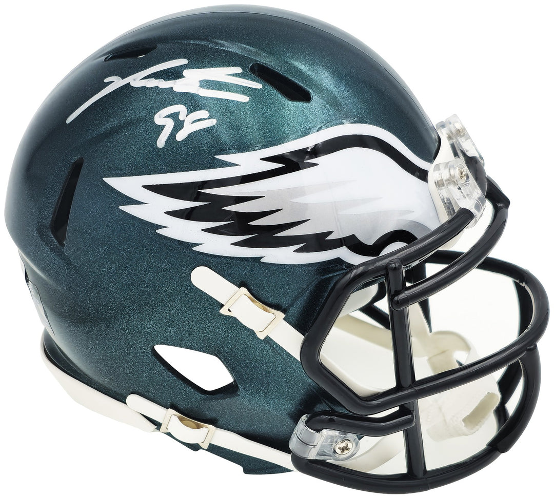 Jalen Carter Signed Philadelphia Eagles Green Speed Mini Helmet Beckett Wit