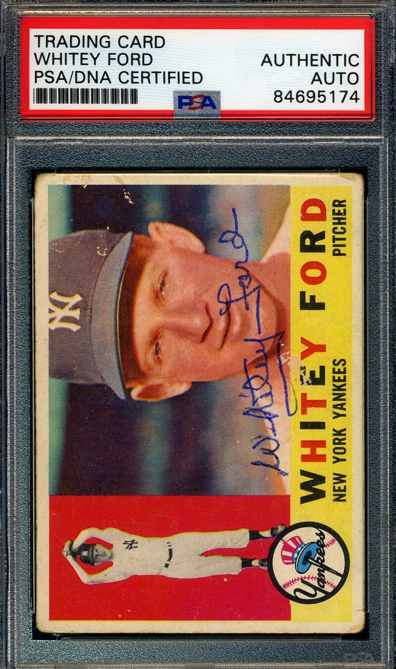 Whitey Ford PSA DNA Signed 1960 Topps Autograph