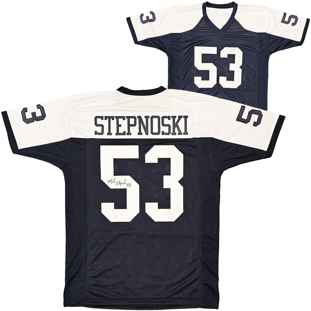 Dallas Cowboys Mark Stepnoski Autographed Signed Dark Blue Jersey Beckett