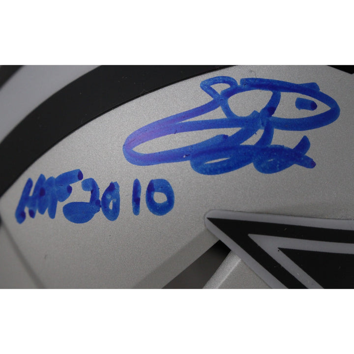 Emmitt Smith Autographed Dallas Cowboys Rave Mini Helmet HOF Beckett 53672