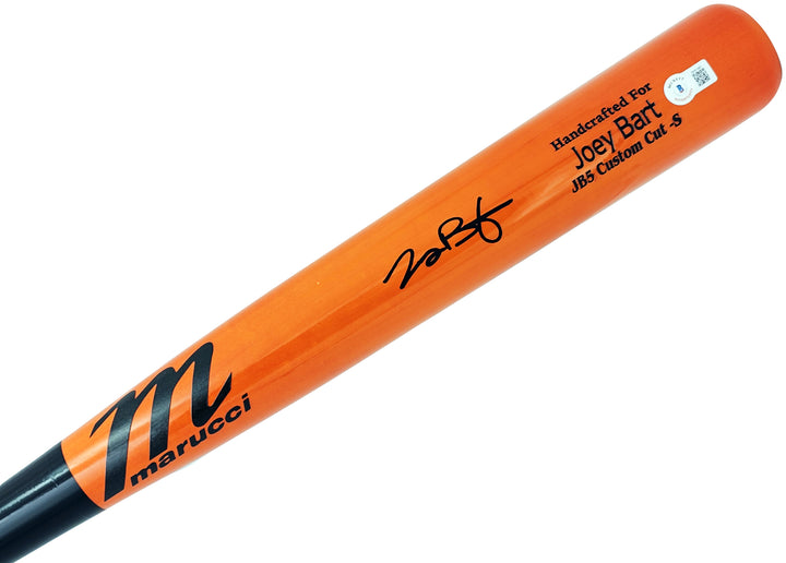 Joey Bart Signed Orange Marucci Player Model Bat San Francisco Giants Beckett