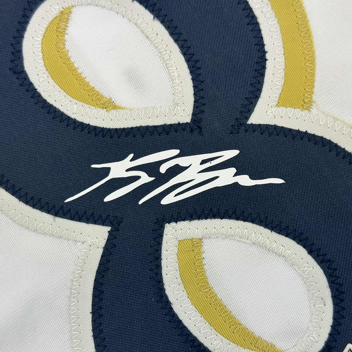 Facsimile Autographed Ryan Braun Milwaukee White Reprint Jersey Size Men's XL