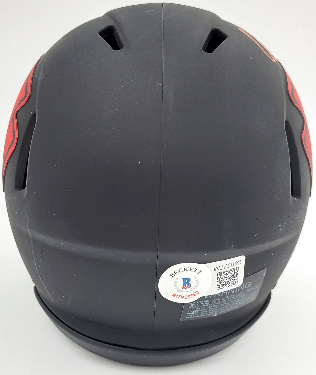Clyde Edwards-Helaire Signed Chiefs Eclipse Black Speed Mini Helmet Beckett QR