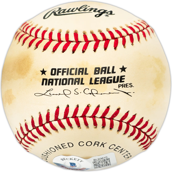 Al McBean Signed NL Baseball Pittsburgh Pirates Beckett QR