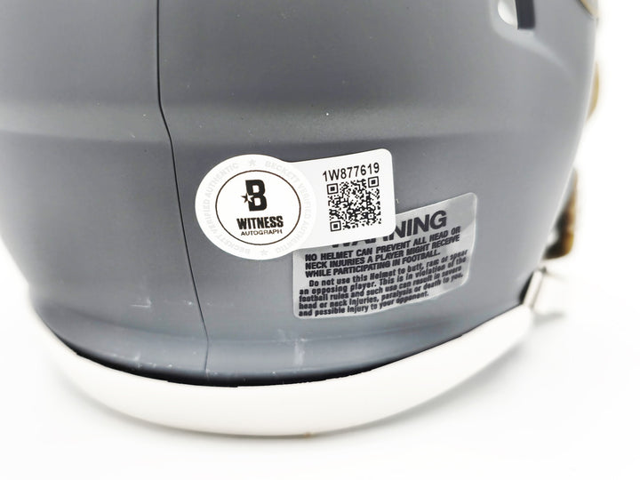 Richard Dent Auto Signed Bears Slate Gray Speed Mini Helmet "HOF 11" Beckett Wit
