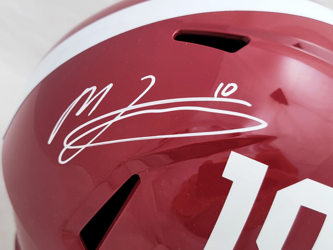Mac Jones Auto Alabama Crimson Tide Red Full Size Replica Speed Helmet Beckett