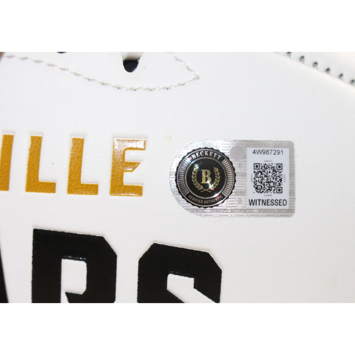 Travis Hunter Signed Jacksonville Jaguars Logo Football Beckett Witness 57951