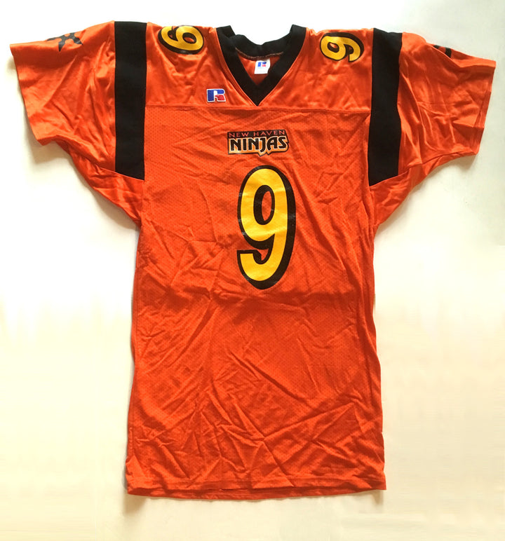 New Haven Ct Ninjas Game issued size L + 2" #9 Arena Football League jersey