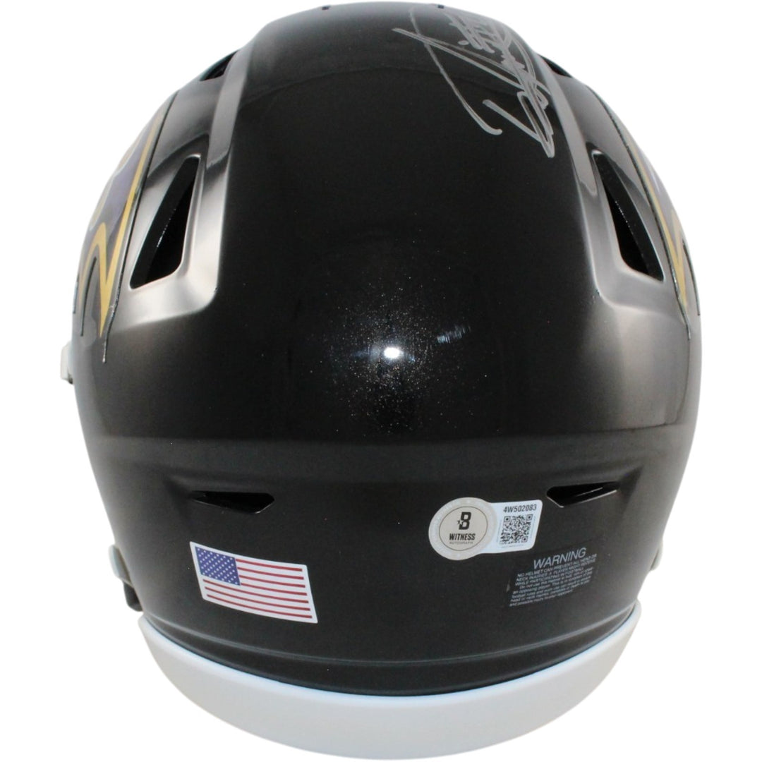 Derrick Henry Autographed Baltimore Ravens Mid-Size Midi Helmet Beckett W 57936