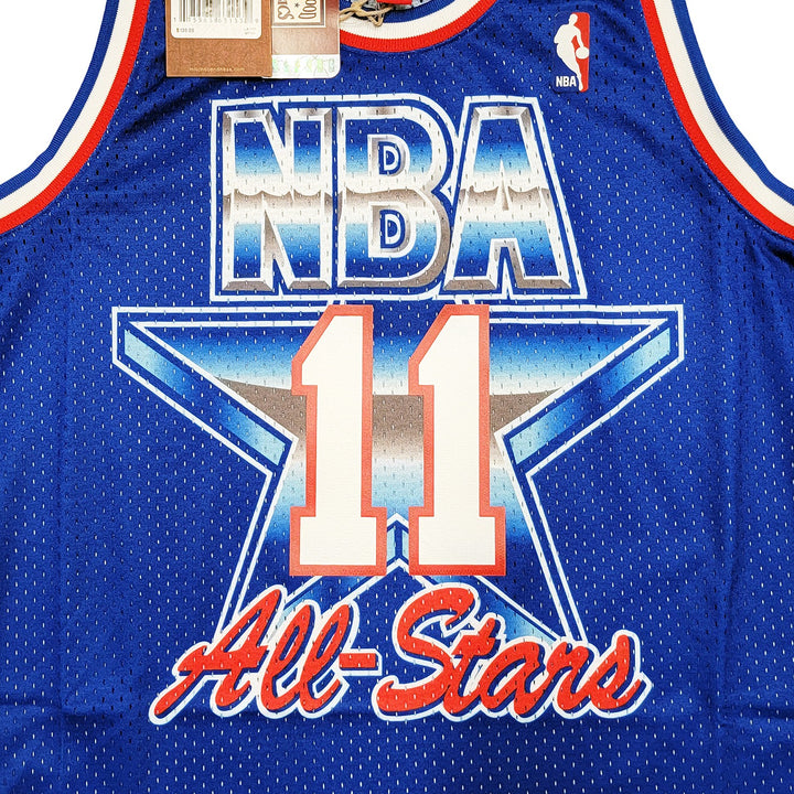 Jazz Karl Malone Auto Blue Authentic Mitchell Ness 1992 ASG Jersey Sz L Beckett