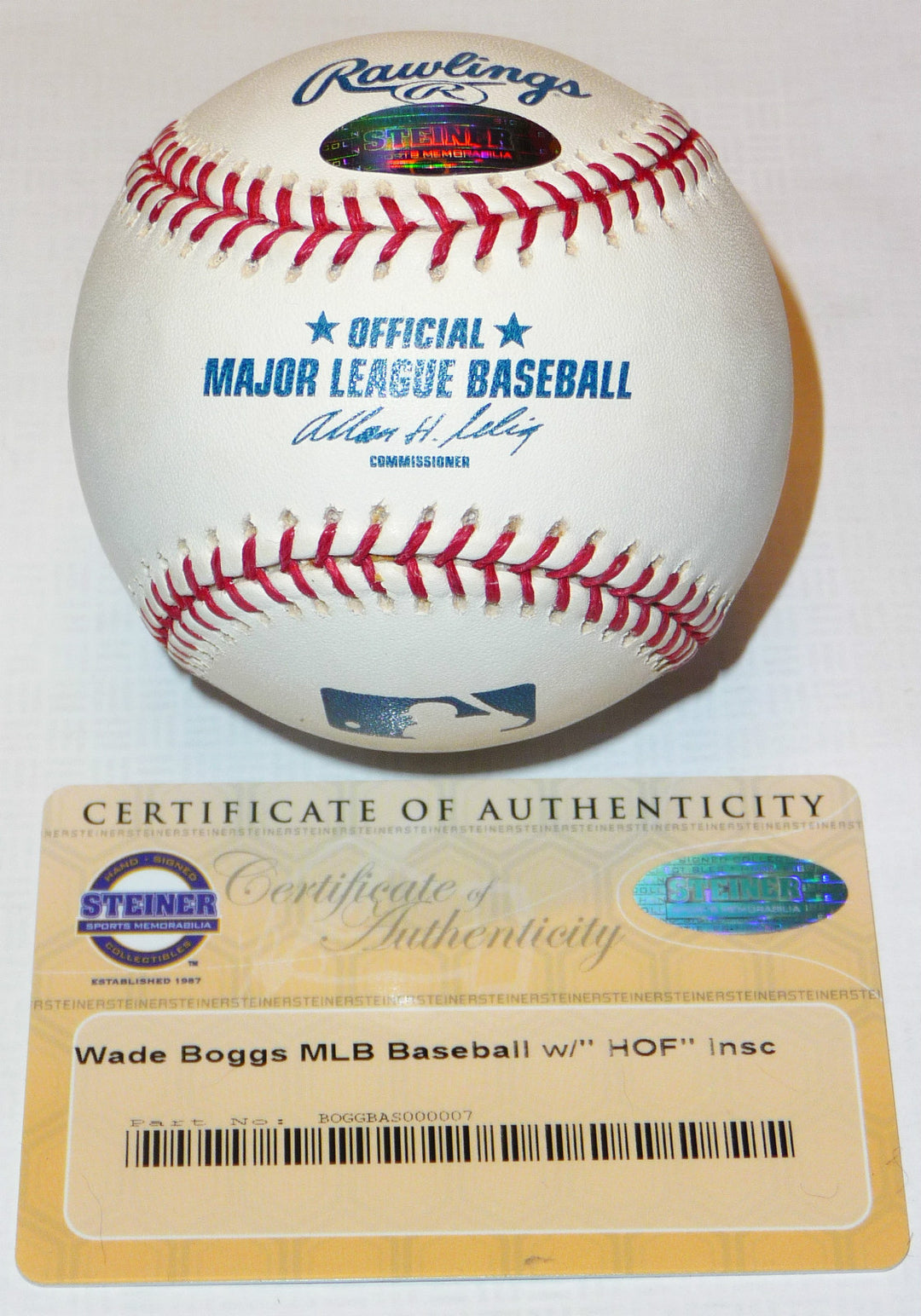 WADE BOGGS SIGNED HALL OF FAME 2005 HOF BALL NY YANKEES BOSTON RED SOX RAYS AUTO