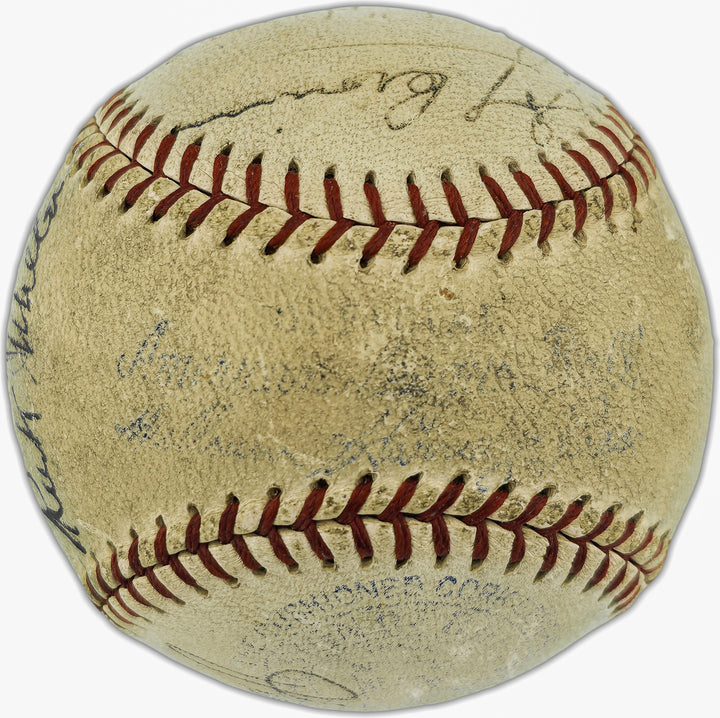 1930's Greats Auto AL Baseball 14 Sigs Babe Ruth, Lou Gehrig Jimmie Foxx PSA/DNA