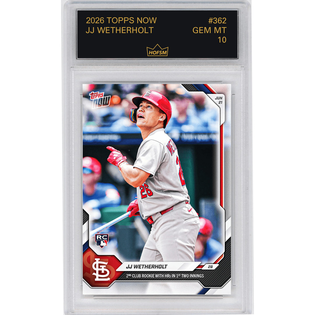 Graded 2026 Topps Now JJ Wetherholt #362 Rookie RC Baseball Card HOFSM 10
