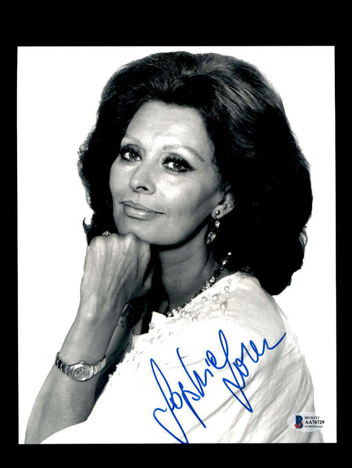 Sophia Loren BAS Beckett Coa Signed 8x10 Photo Autograph