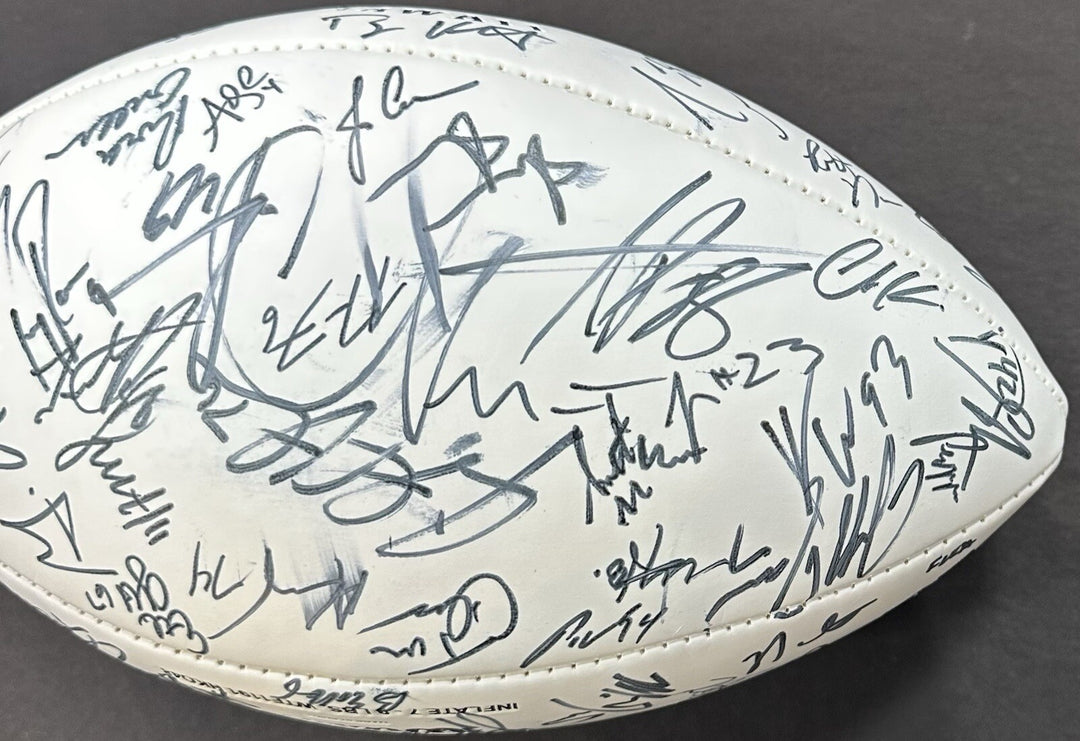 2008 Pro Bowl Team Signed NFL Football Adrian Peterson Tony Romo 40 + Auto Coa