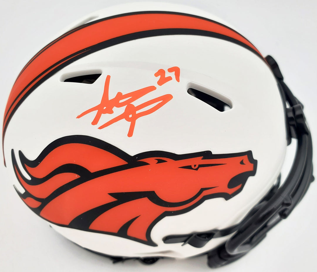 Steve Atwater Signed Denver Broncos Lunar Eclipse White Speed Mini Helmet