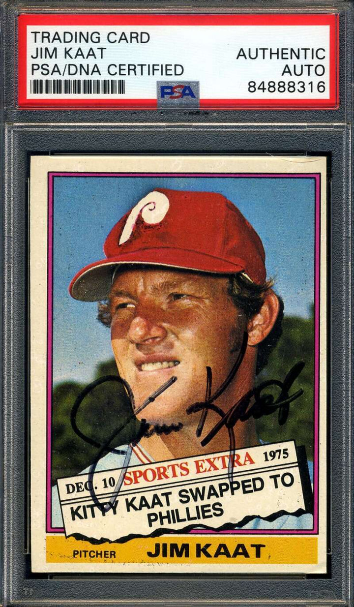 Jim Kaat PSA DNA Signed 1976 Topps Traded Autograph