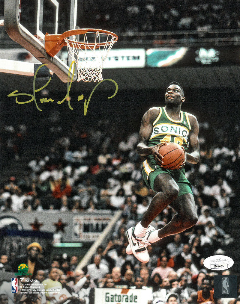 Shawn Kemp signed Seattle SuperSonics NBA 8X10 Photo - JSA- 1990 Dunk Contest