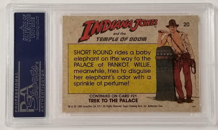 Jonathan Ke Quan signed 1984 Topps Indiana Jones #20 Elephant Ride! card PSA/DNA