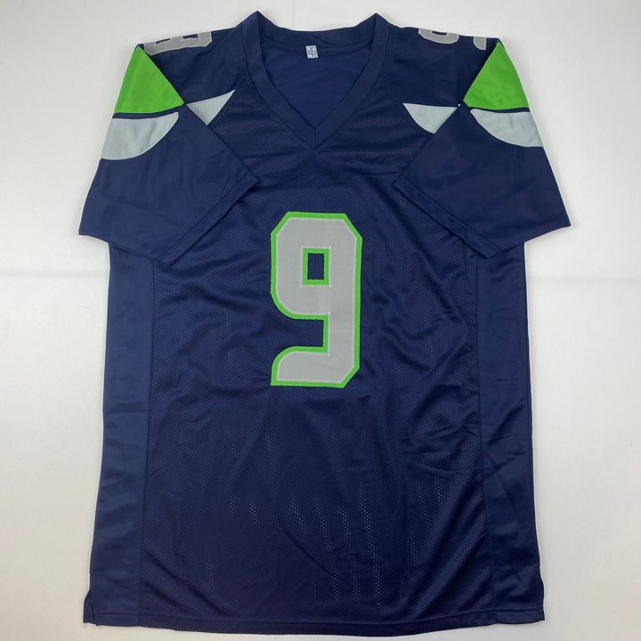 Autographed/Signed Kenneth Walker Seattle Blue Jersey Beckett BAS COA