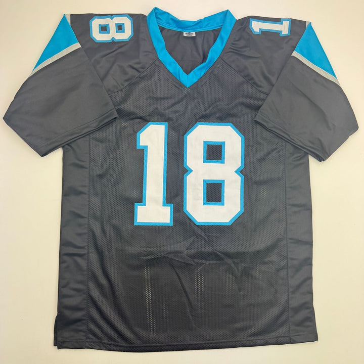 Autographed/Signed Jalen Coker Carolina Black Football Jersey Beckett COA
