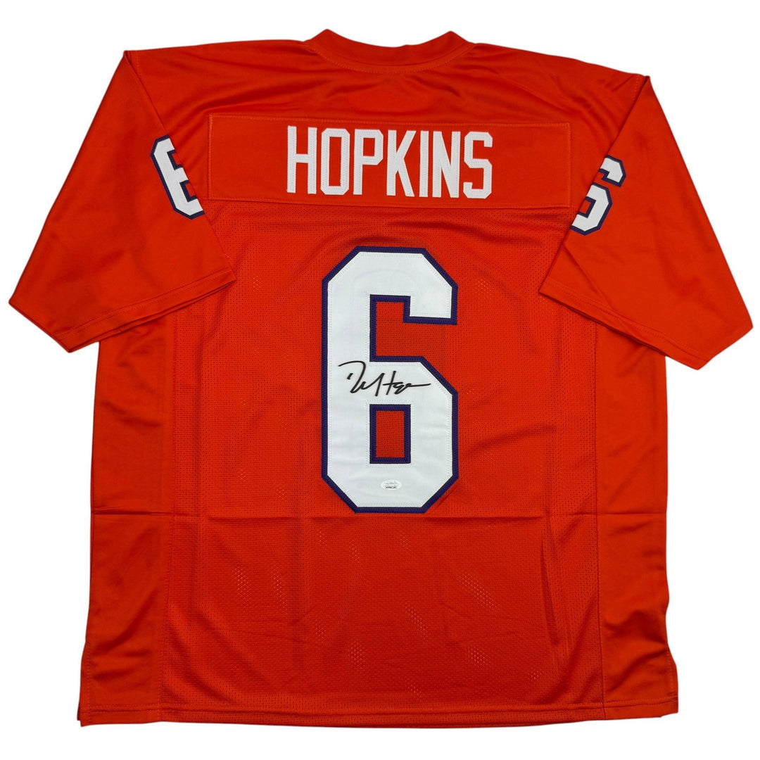 Autographed/Signed DeAndre Hopkins Clemson Orange Football Jersey JSA COA