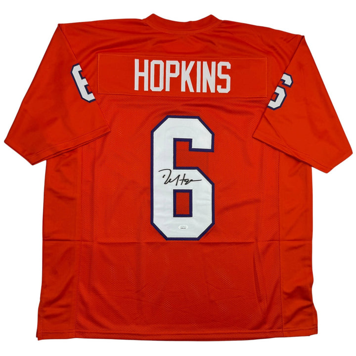 Autographed/Signed DeAndre Hopkins Clemson Orange Football Jersey JSA COA