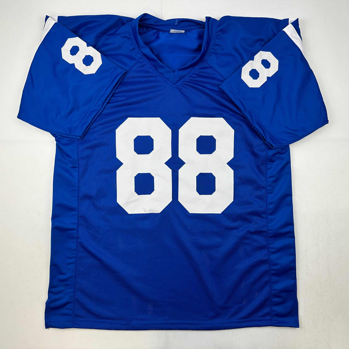 Facsimile Autographed Marvin Harrison Indianapolis Blue Reprint Jersey Men's XL