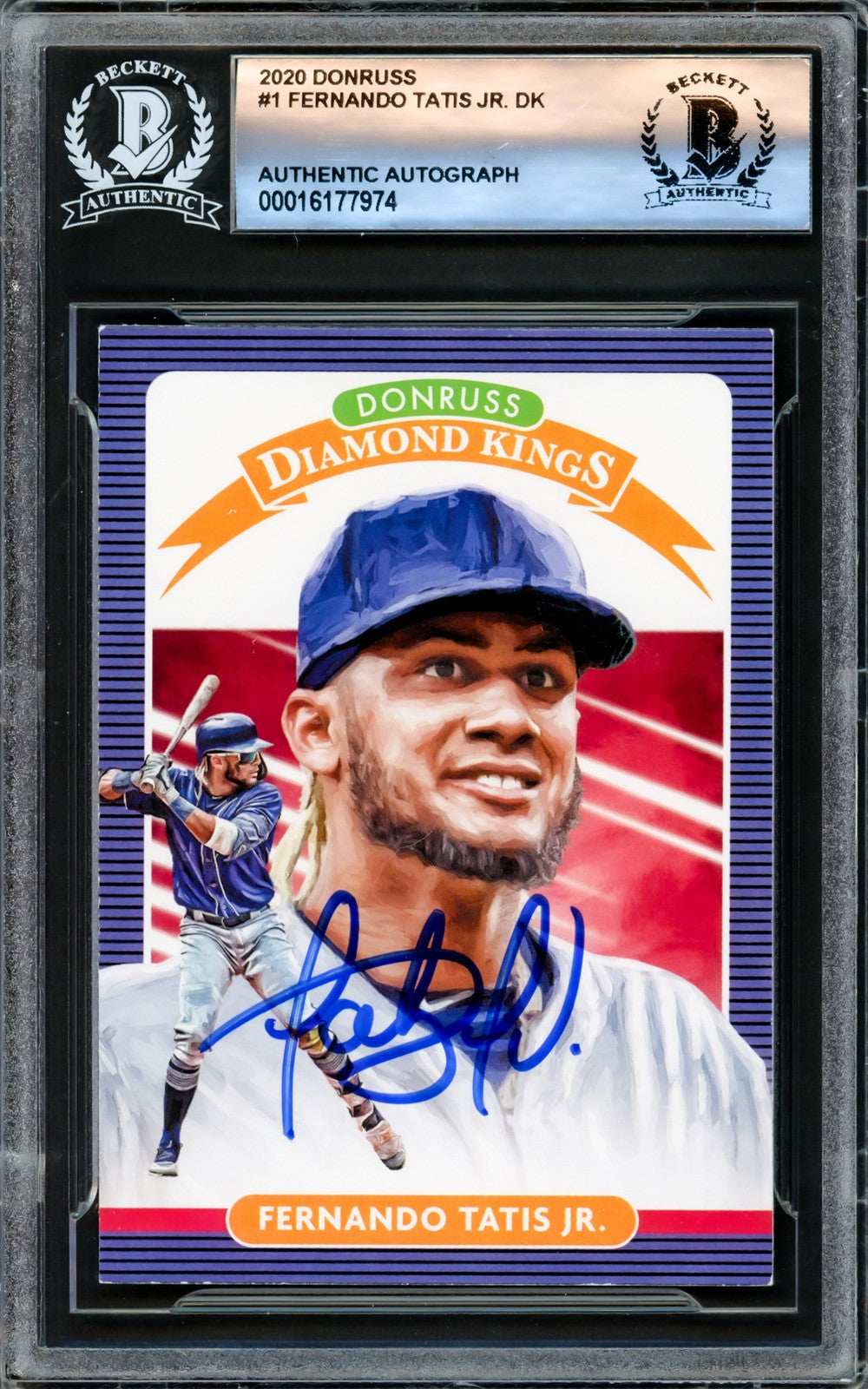 Fernando Tatis Jr. Signed 2020 Donruss Diamond Kings Card #1 San Diego Padres