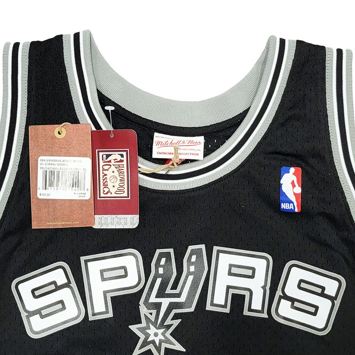 Spurs Manu Ginobili Auto Black Authentic Mitchell Ness Swingman Jersey Sz XL BAS