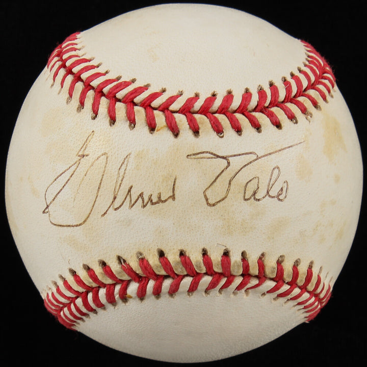 ELMER VALO SIGNED BOBBY BROWN OAL BASEBALL w/ PSA-DNA COA A's YANKEES SENATORS +
