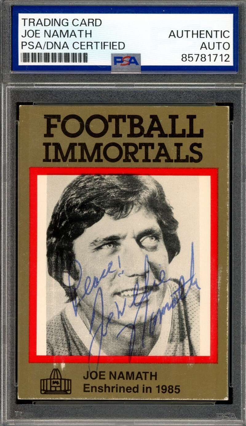 Joe Namath PSA DNA Signed 1985 Football Immortals Autograph