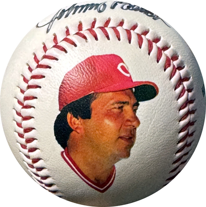 Johnny Bench signed Fotoball USA MLB Baseball /500 imperfect- COA - Reds/HOF