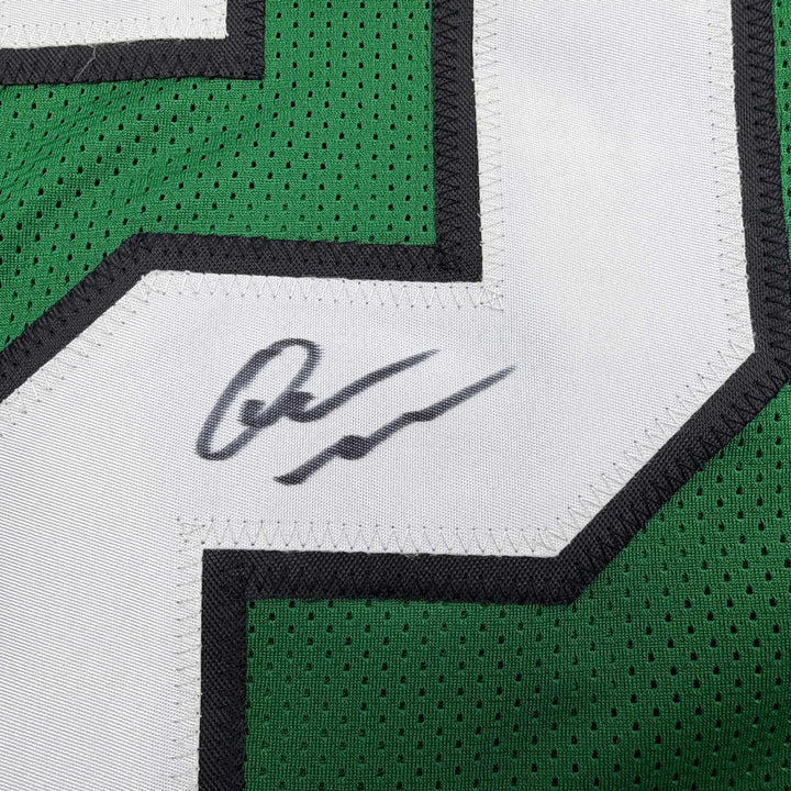 Autographed/Signed Quinyon Mitchell Philadelphia Kelly Green Jersey JSA COA