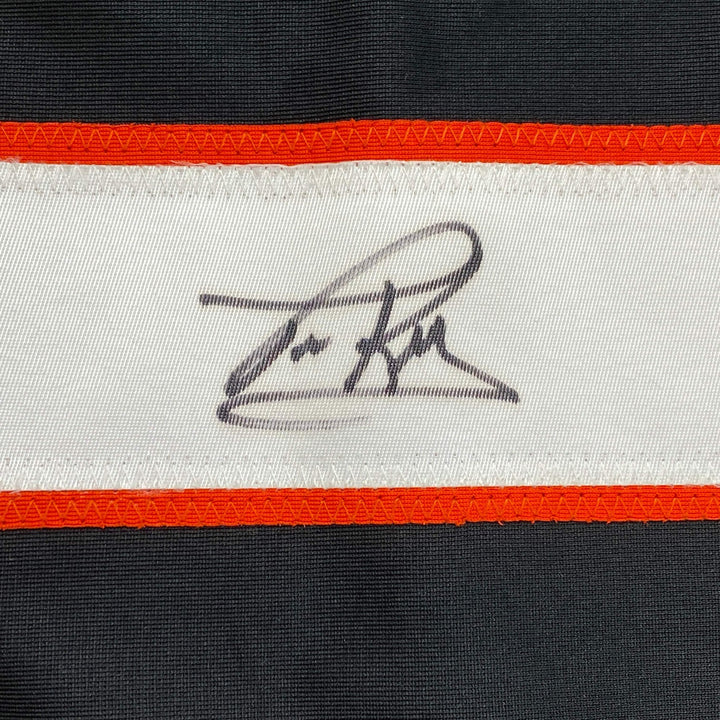 Autographed/Signed TIM KERR Philadelphia Black Hockey Jersey JSA COA Auto