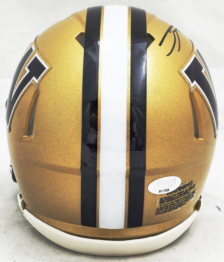 Ja'Lynn Polk Auto Signed Washington Huskies Gold Speed Mini Helmet MCS Holo