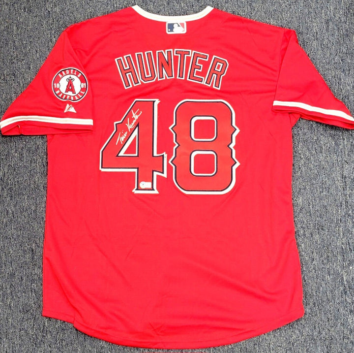Torii Hunter signed Los Angeles Angels Jersey autograph ~ Beckett BAS Witness