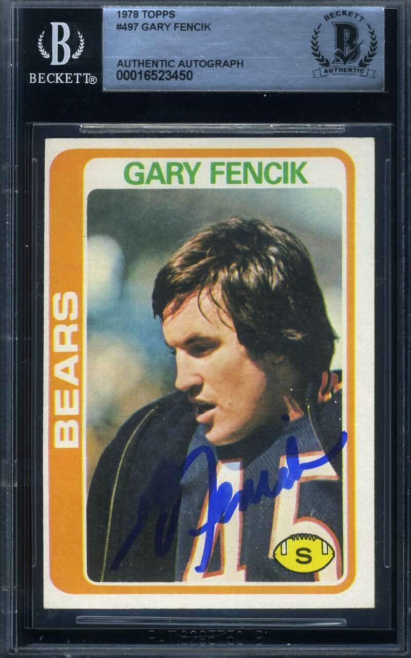 Gary Fencik Beckett BAS Signed 1978 Topps Rookie Autograph